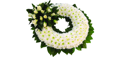 Chrysanthemum Based Wreath Coffin Spray