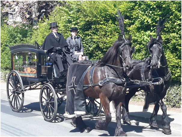 Horse Drawn Hearses from Odette Funeral Directors